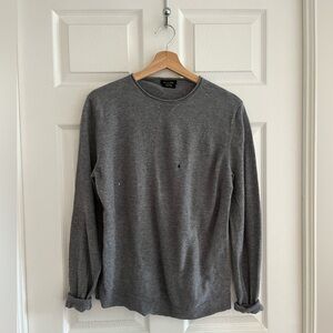 Massimo Dutti Wool Cashmere Blend Grey Crewneck Longsleeve Sweater - Upcycle/DIY